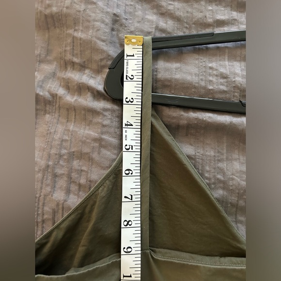 Everlane The Poplin Cotton Slip Dress Size 8 in Kalamata Green Cocoon Silhouette - Picture 11 of 12